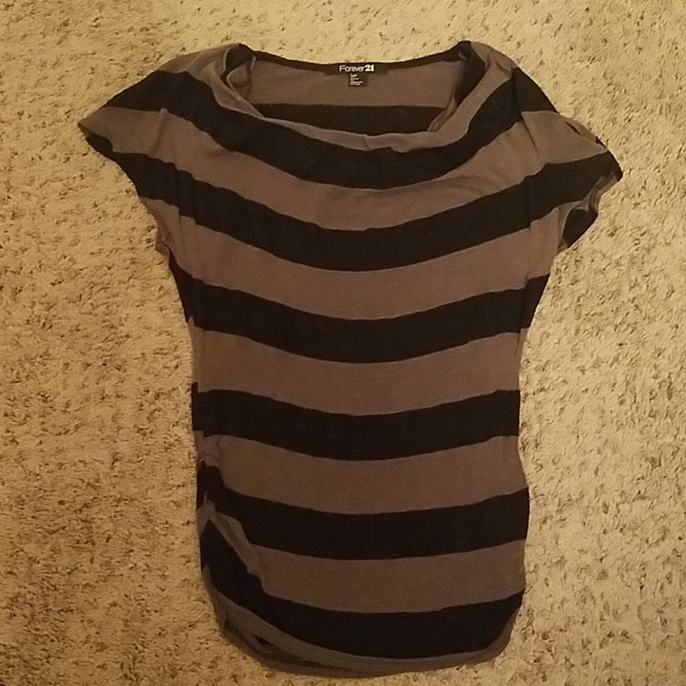 Black and gray striped shirt